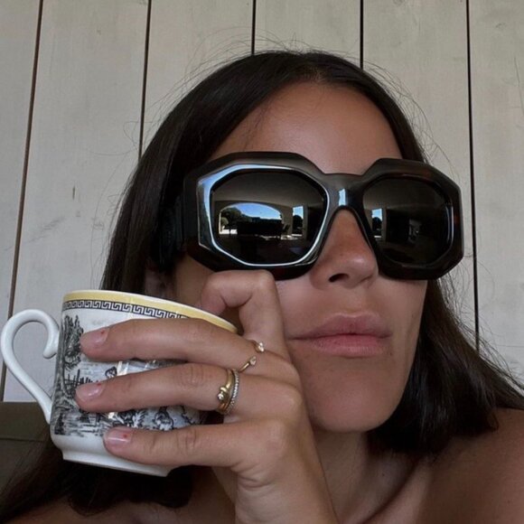 Versace VE4424U GB1/87 Geometric Sunglasses - Black/Grey - Picture 5 of 11